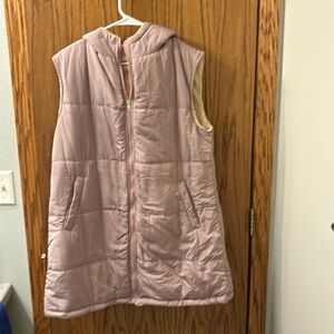 Long hooded vest